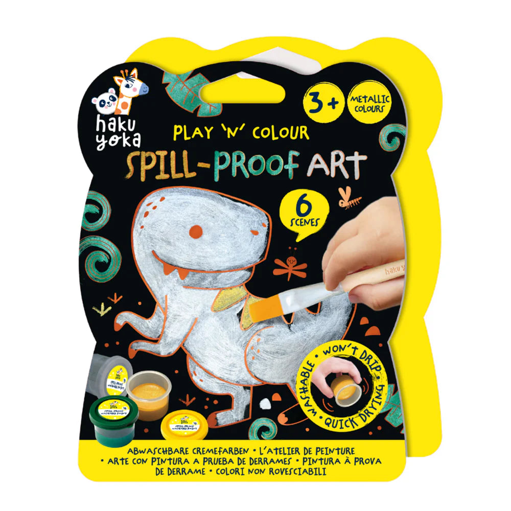 Haku Yoka - Play N Colour - Dino Spill Proof Art