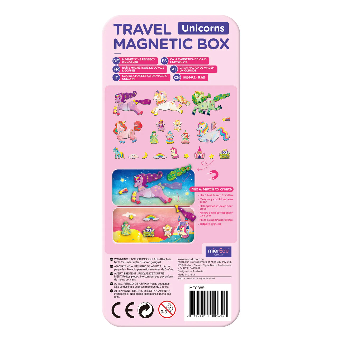 MierEdu - Travel Magnetic Box - Unicorns