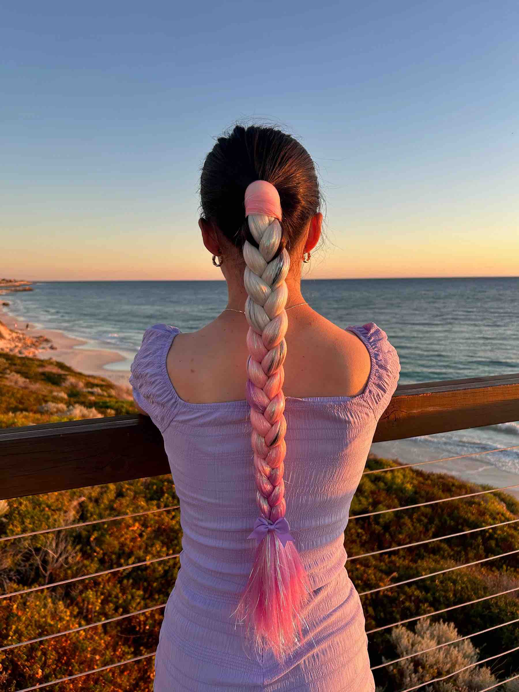 Mermaid Hair by Emma - Princess Peach with Tinsel