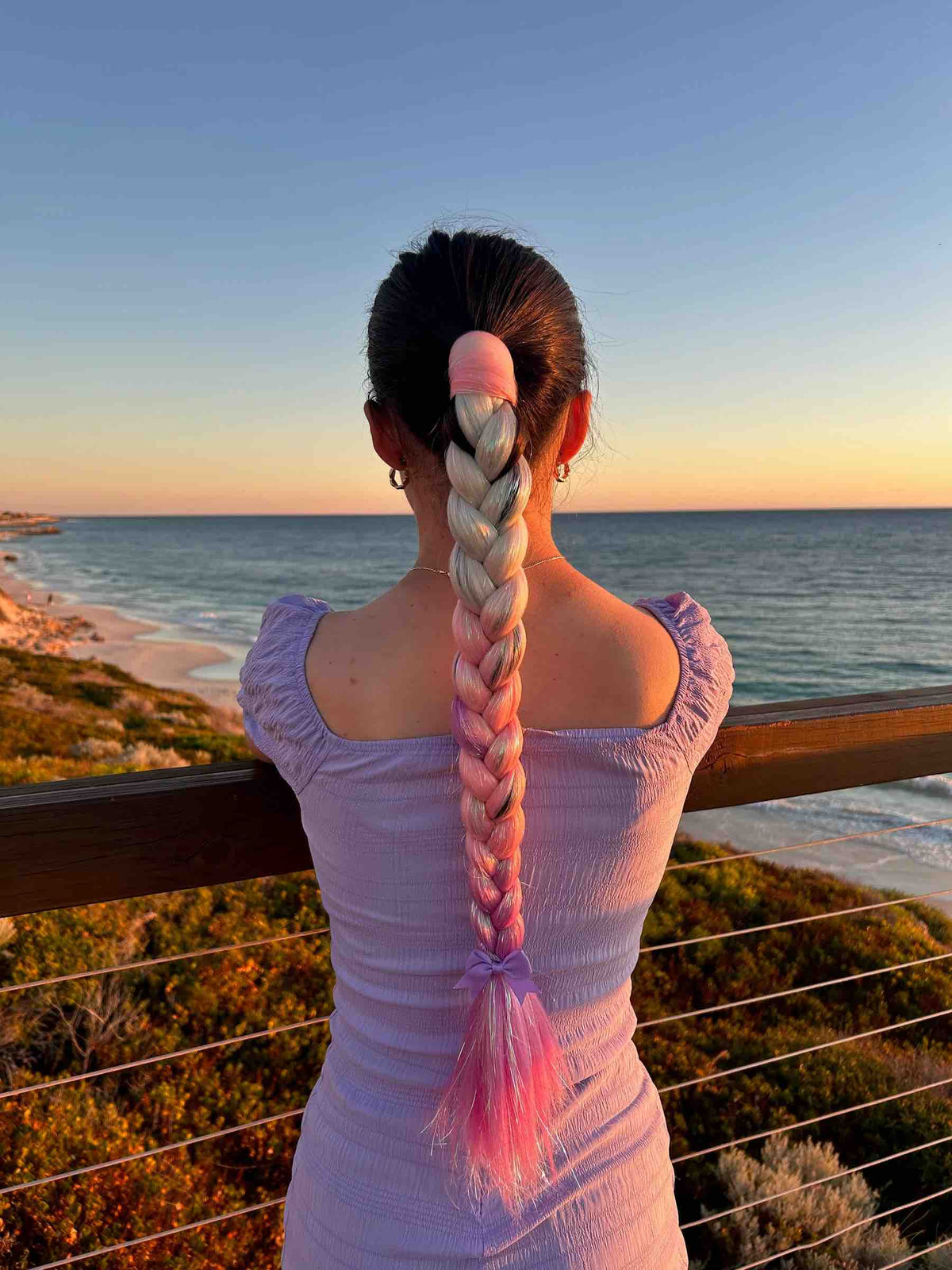 Mermaid Hair by Emma - Princess Peach with Tinsel