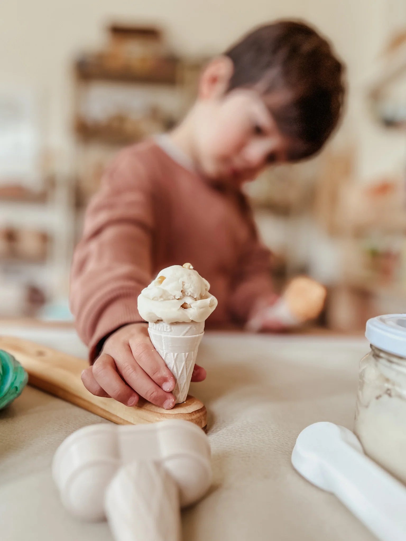 Beadie Bug Play Icecream Shop – Single Scoop Kit (Mint Sundae Cup)
