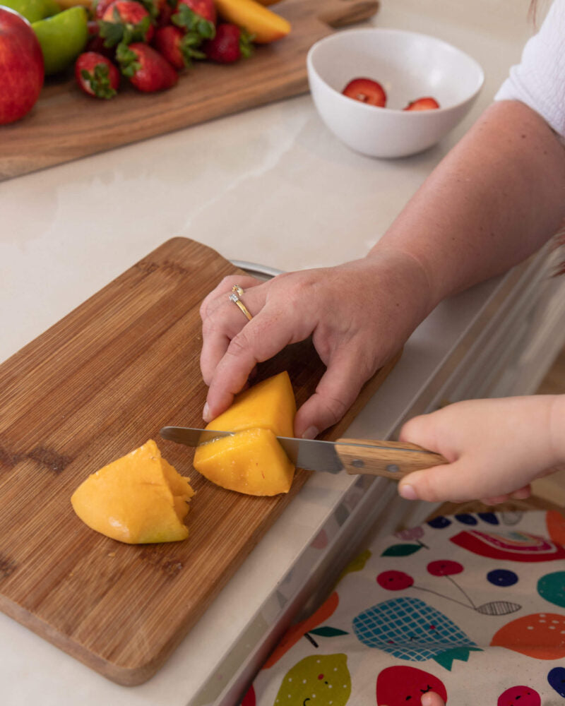 KiddiKutter, Wooden Knife, Safety knives, safety knife, kids knife, kitchen knife, kids kitchen knife