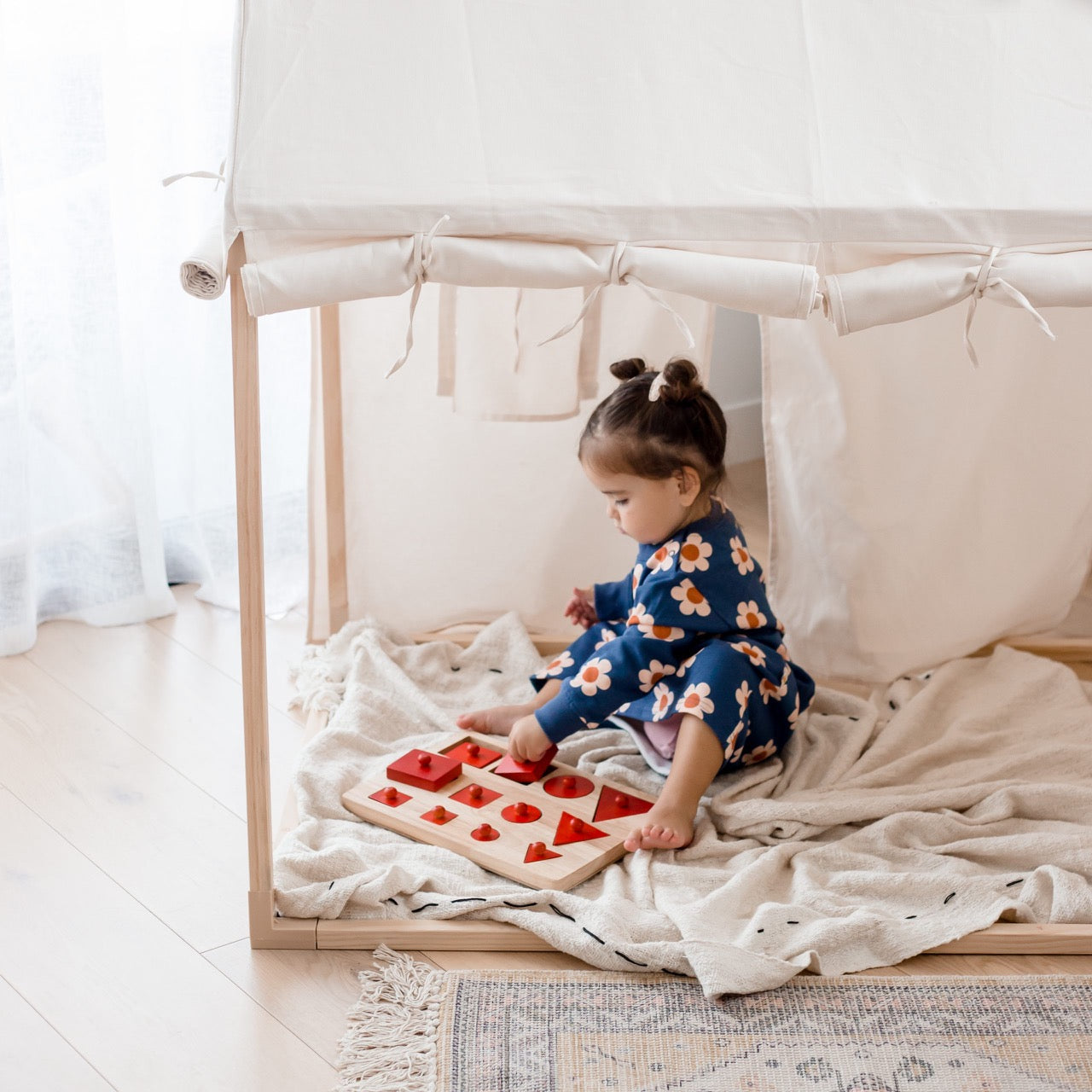 sorting and stacking Montessori toys