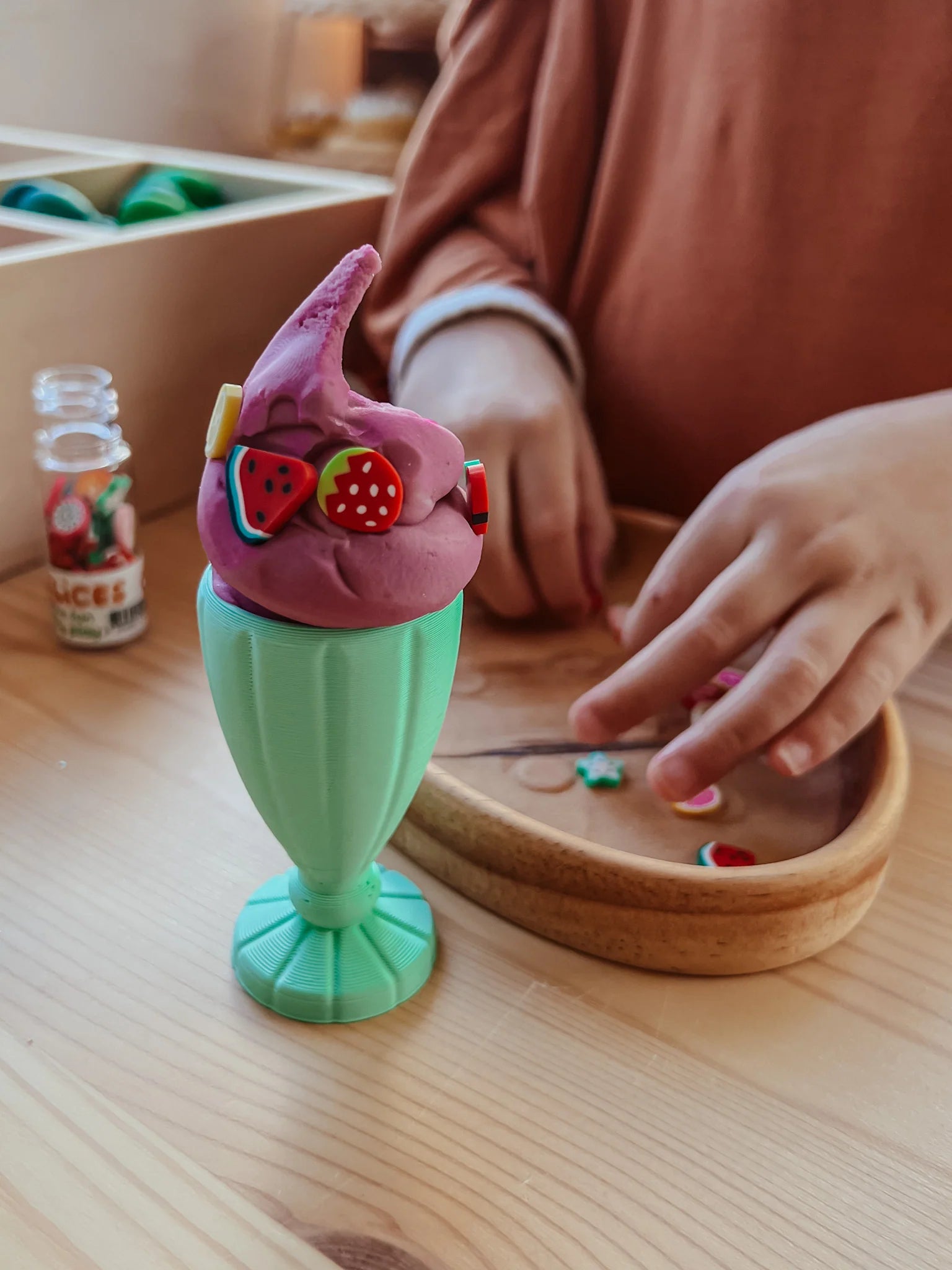 Beadie Bug Play Icecream Sundae Cup - Mint