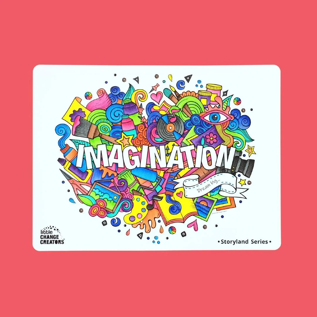 Little Change Creators - LARGE Reusable Silicone Colouring Set - Imagination