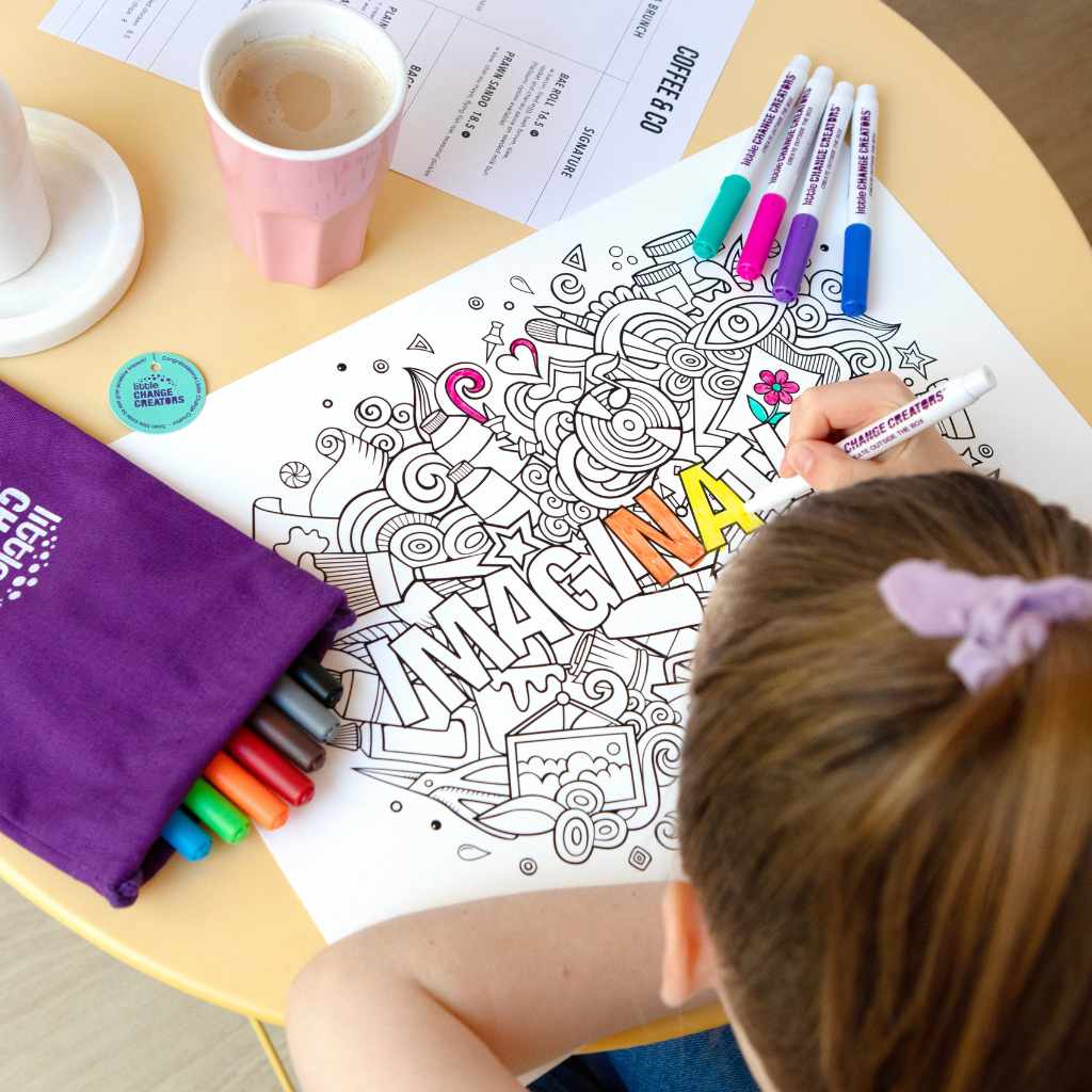 Little Change Creators - LARGE Reusable Silicone Colouring Set - Imagination