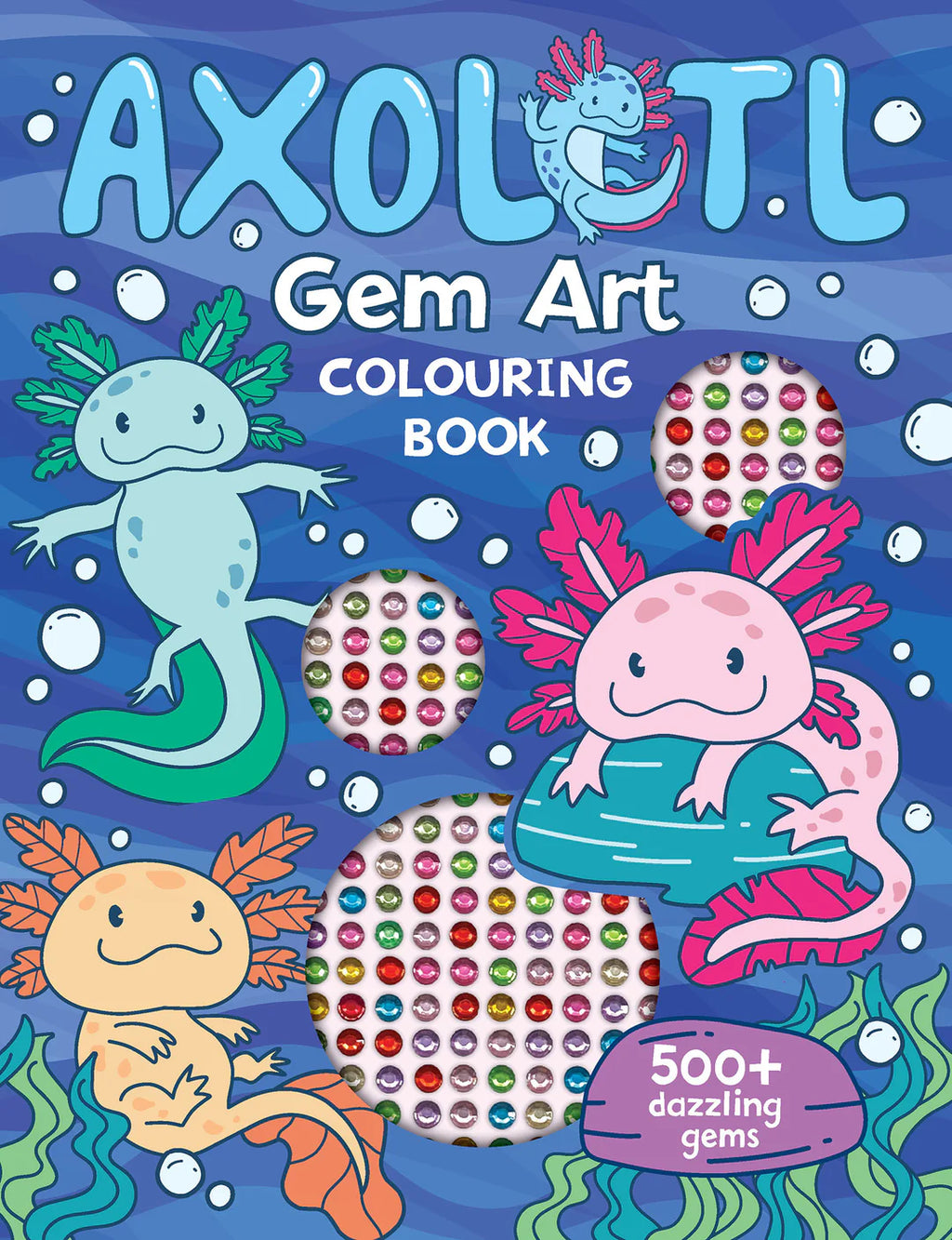 Book | Gem Art Colouring Book - Axolotl