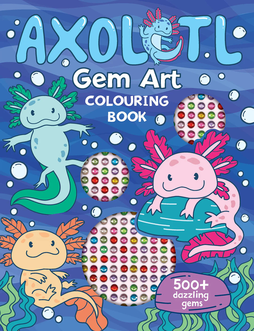 Book | Gem Art Colouring Book - Axolotl