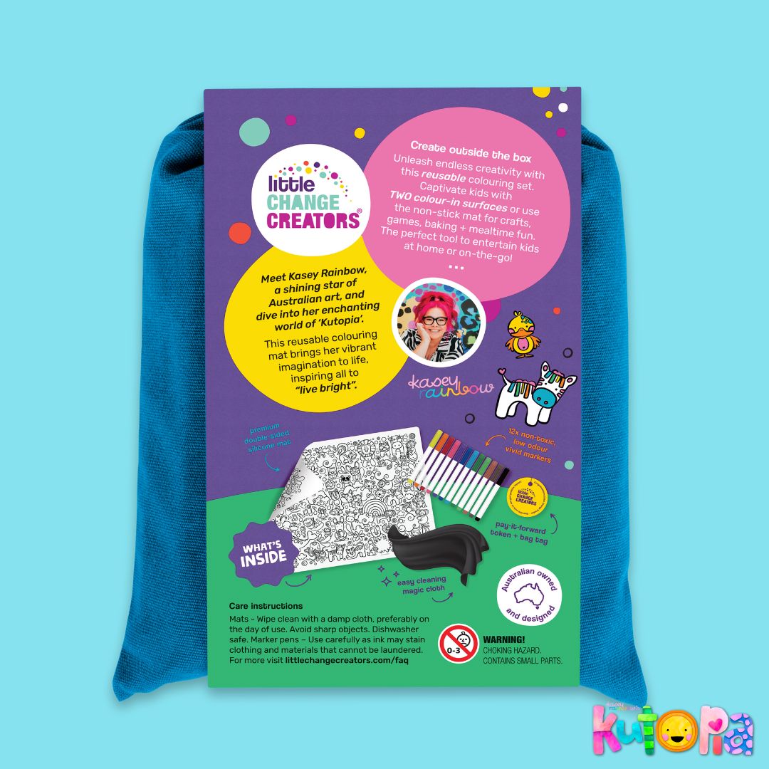 Little Change Creators - LARGE Reusable Silicone Colouring Set - Kutopia
