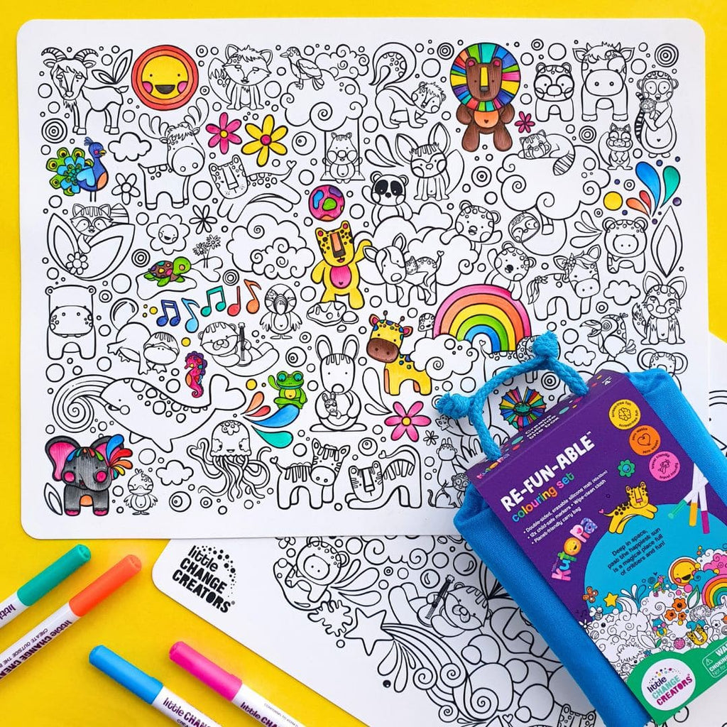 little Change Creators - KUTOPIA Re-FUN-able™ Colouring Set by Kasey Rainbow