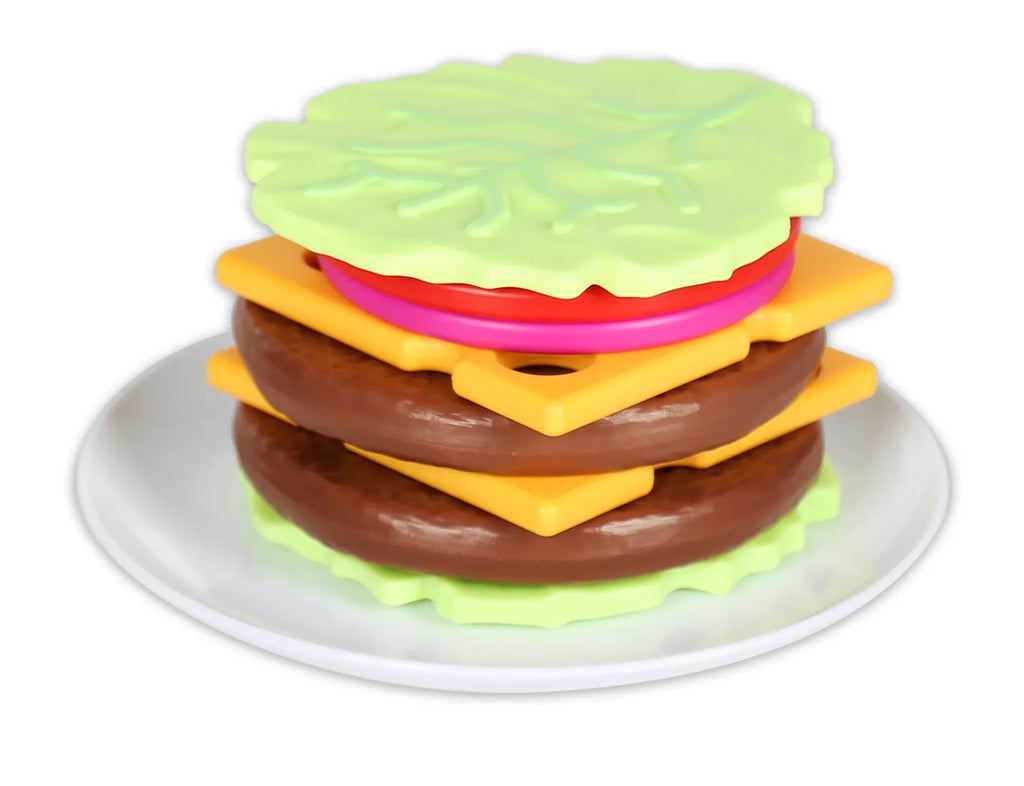 Popular Playthings - Magnetic Build & Grill Burger Set