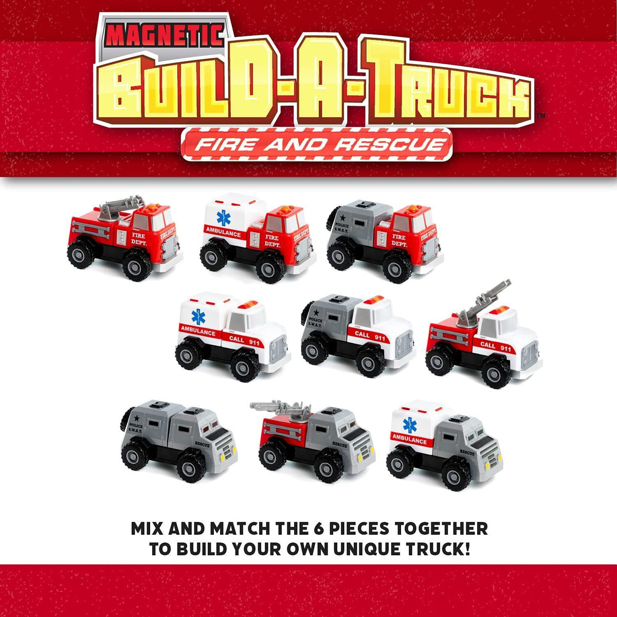 Popular Playthings - Magnetic: Build a Truck RESCUE