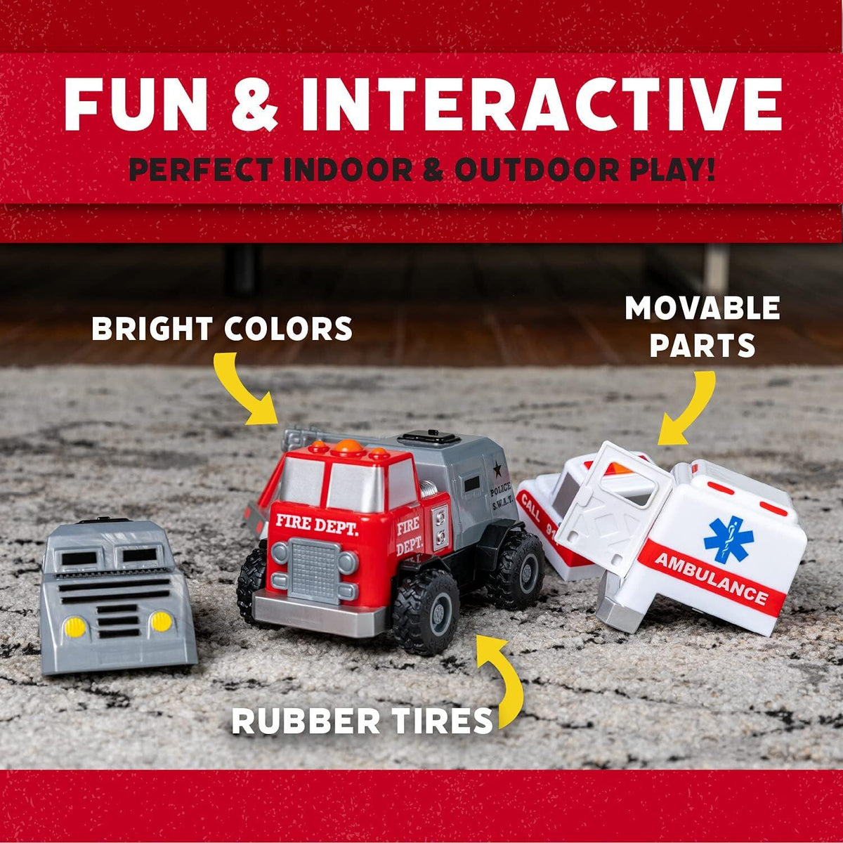Popular Playthings - Magnetic: Build a Truck RESCUE