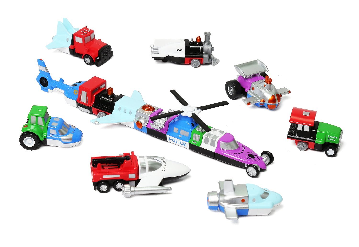 Popular Playthings - Micro Mix or Match Vehicles | Deluxe Set 2