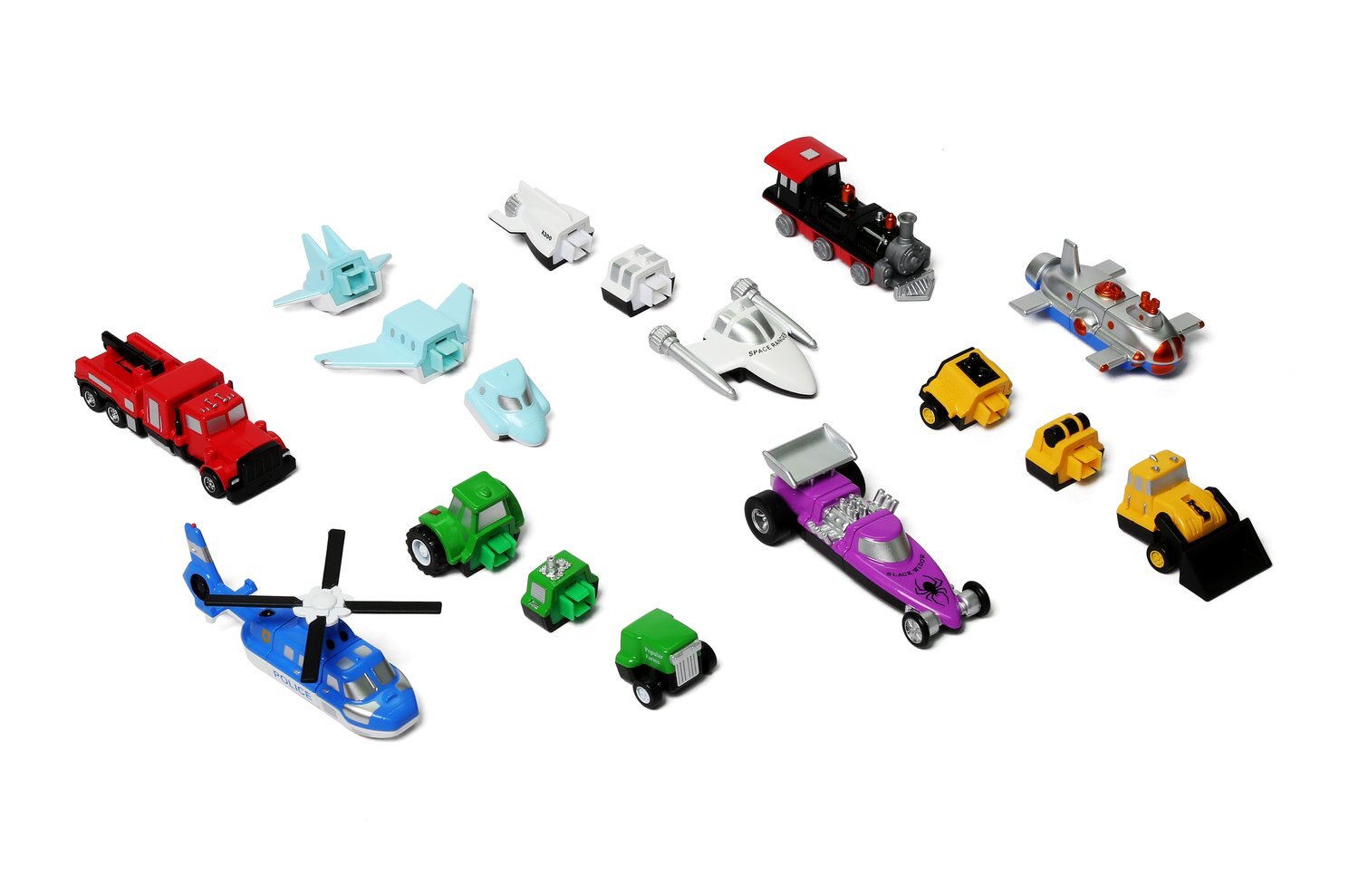 Popular Playthings - Micro Mix or Match Vehicles | Deluxe Set 2