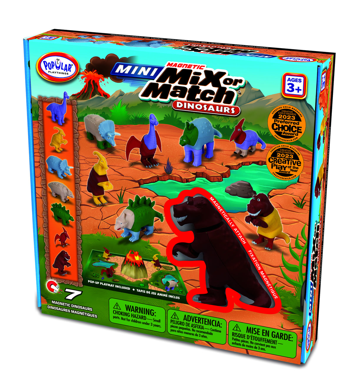 Popular Playthings - MINI Magnetic Mix or Match Dinosaurs | Deluxe
