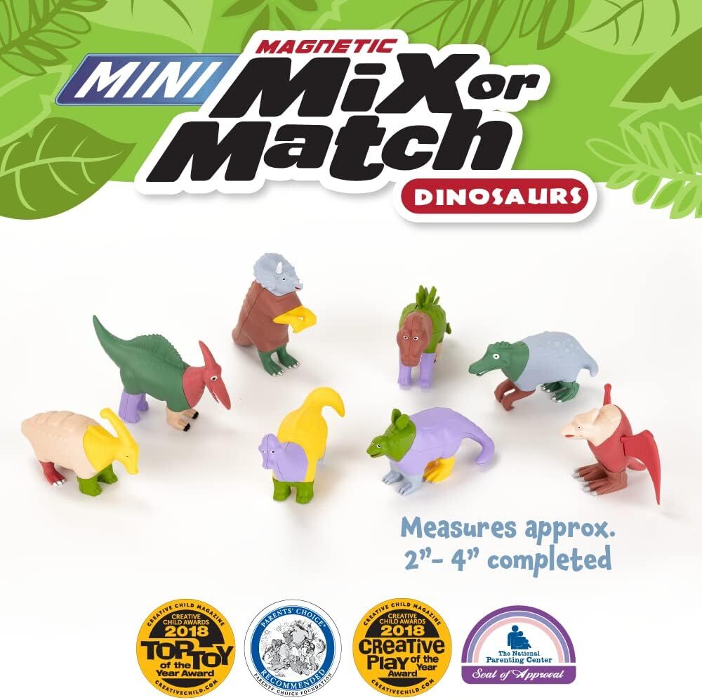 Popular Playthings - MINI Magnetic Mix or Match Dinosaurs | Deluxe