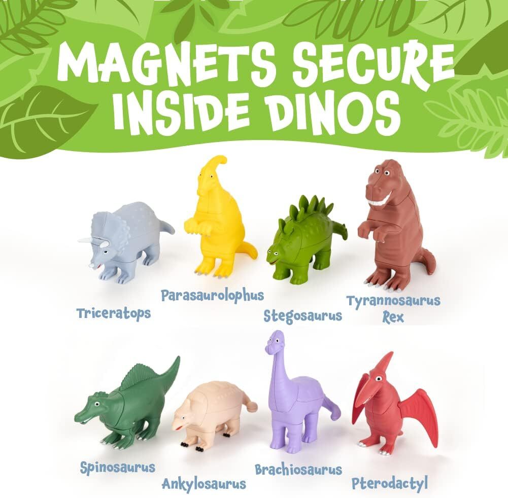 Popular Playthings - MINI Magnetic Mix or Match Dinosaurs | Deluxe