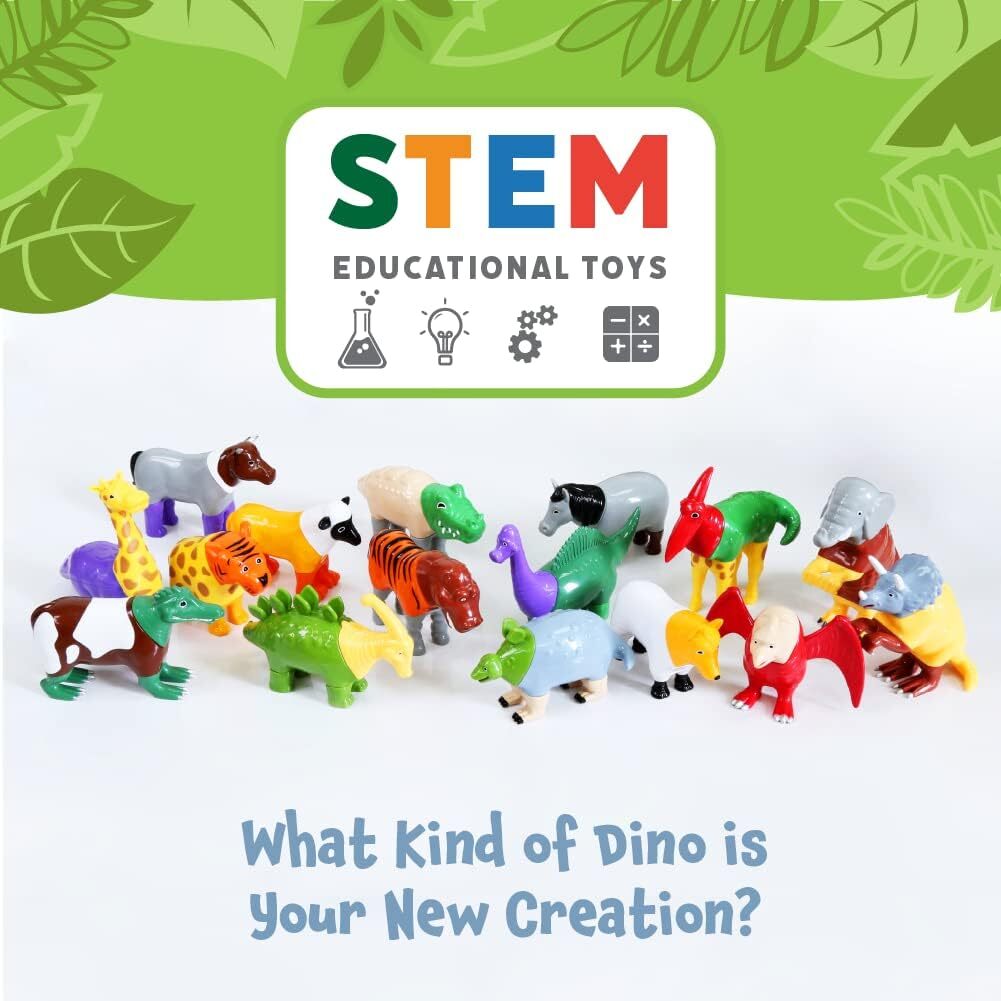 Popular Playthings - MINI Magnetic Mix or Match Dinosaurs | Deluxe