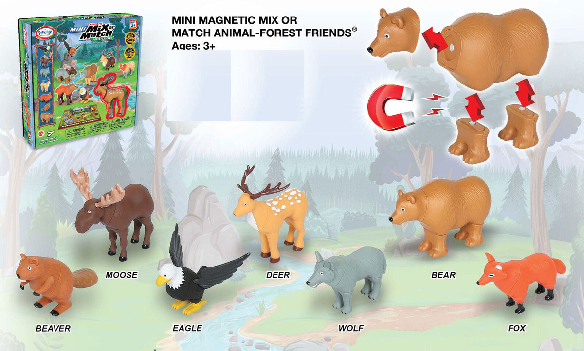 Popular Playthings - Mini Magnetic | Mix or Match Forest Animals