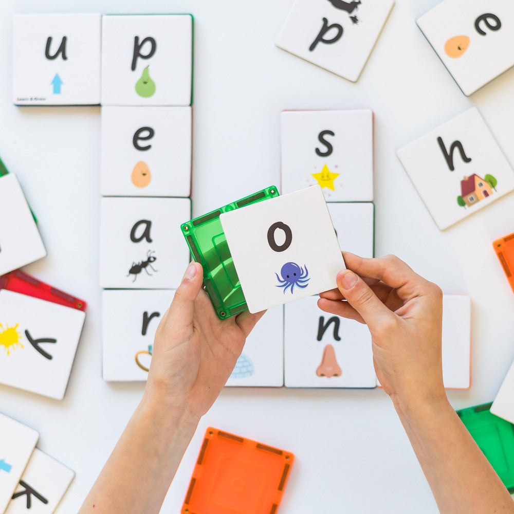 Learn & Grow Magnetic Tile Topper - Alphabet Lower Case Pack (40 Piece)