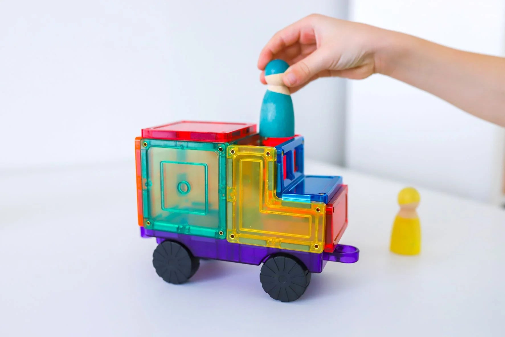 Learn & Grow Magnetic Tiles - Car Pack - 28 Piece