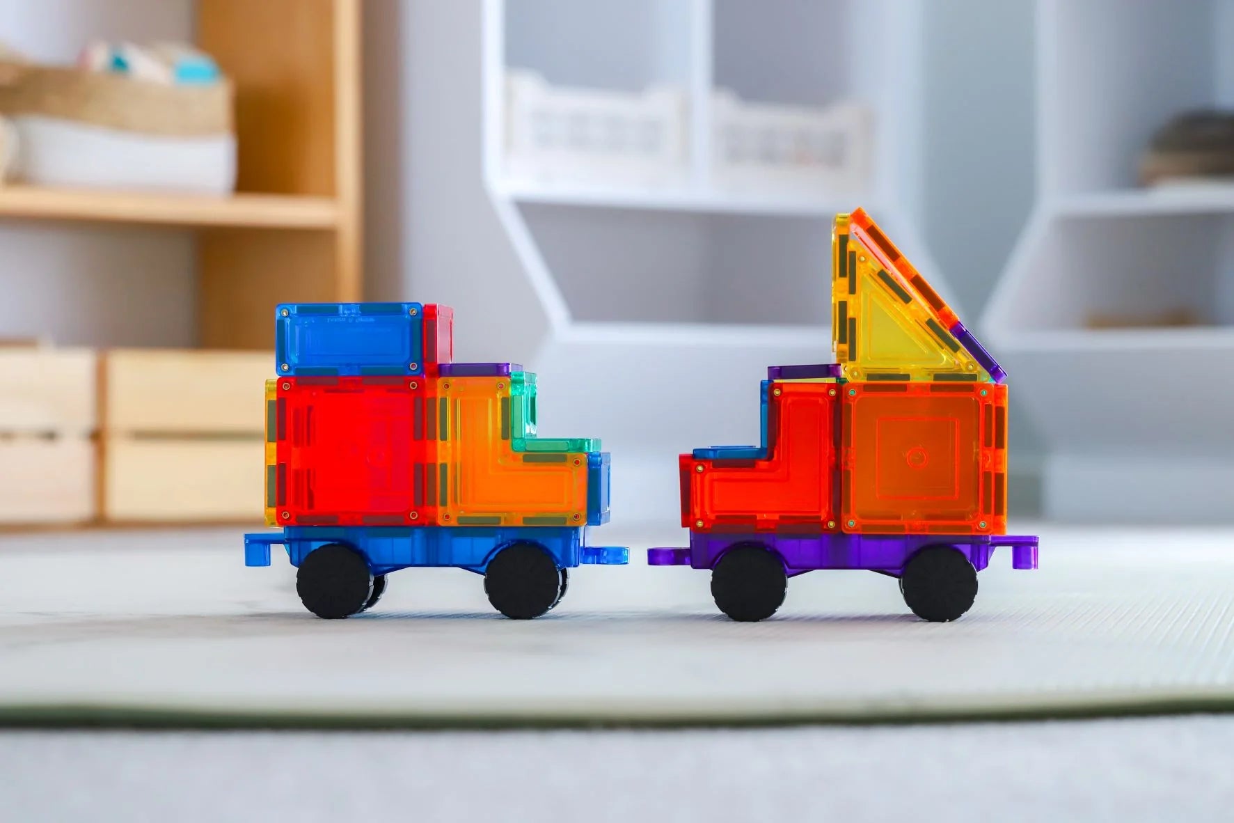 Learn & Grow Magnetic Tiles - Car Pack - 28 Piece