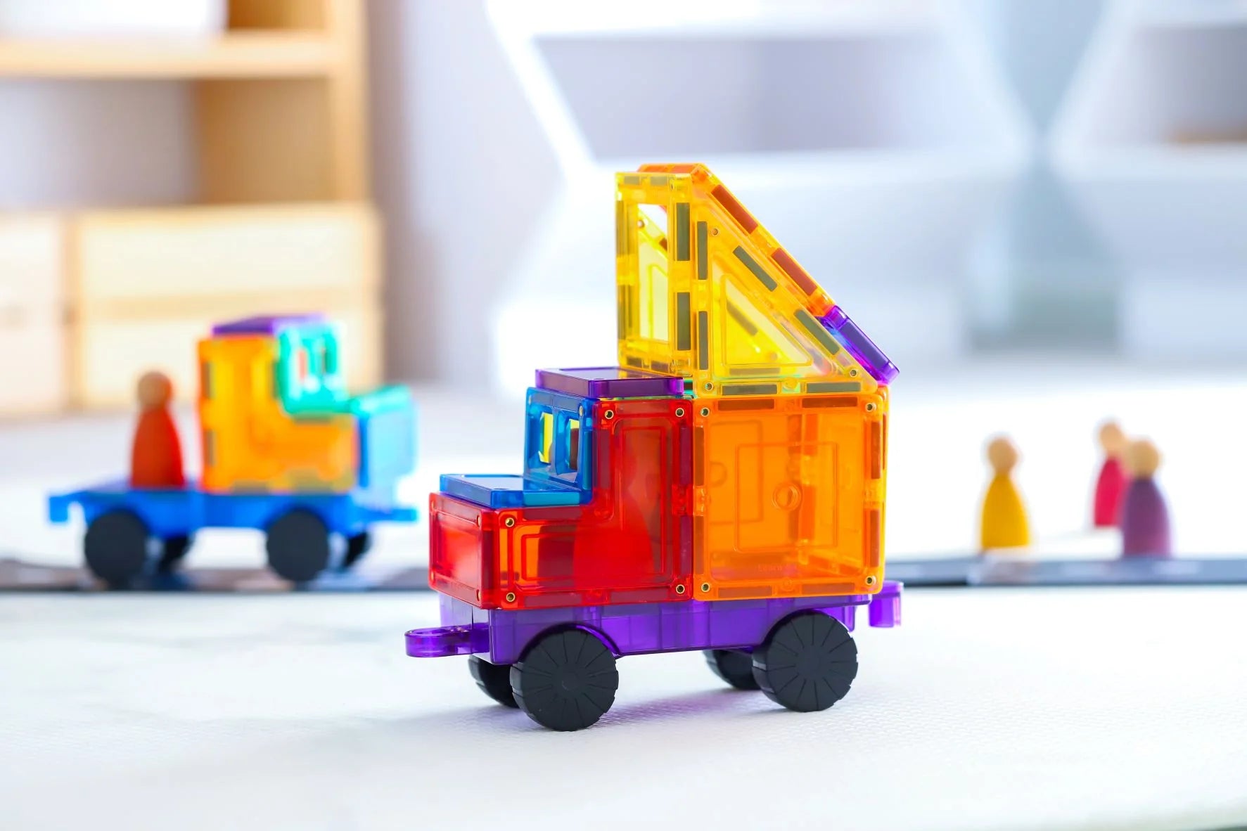 Learn & Grow Magnetic Tiles - Car Pack - 28 Piece