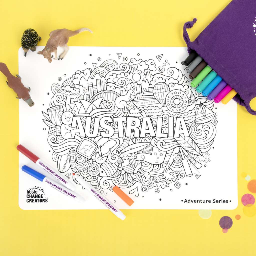 little Change Creators - AUSTRALIA Re-FUN-able™ Colouring Set