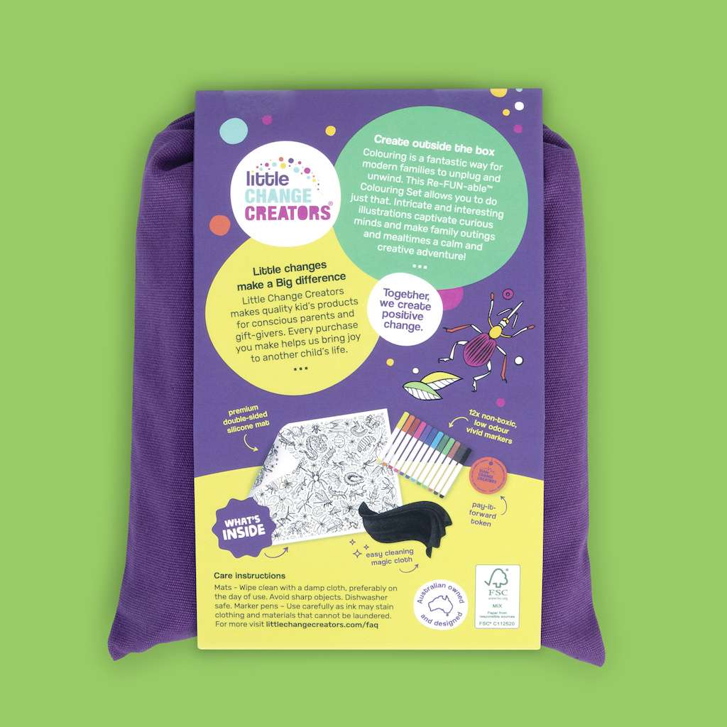 little Change Creators - CRAWLIES Re-FUN-able™ Colouring Set