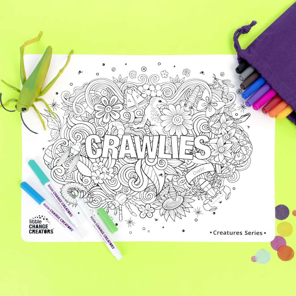 little Change Creators - CRAWLIES Re-FUN-able™ Colouring Set