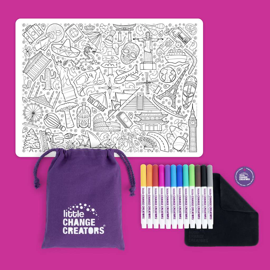 little Change Creators - OUR WORLD Re-FUN-able™ Colouring Set