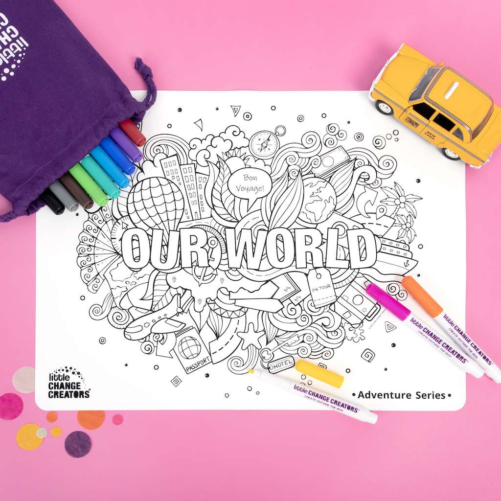 little Change Creators - OUR WORLD Re-FUN-able™ Colouring Set