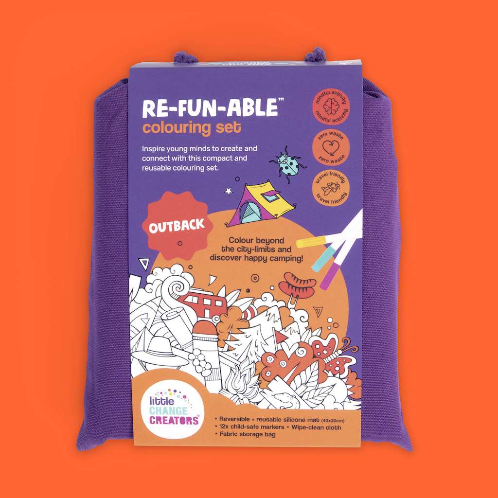 Little Change Creators - LARGE Reusable Silicone Colouring Set - Outback