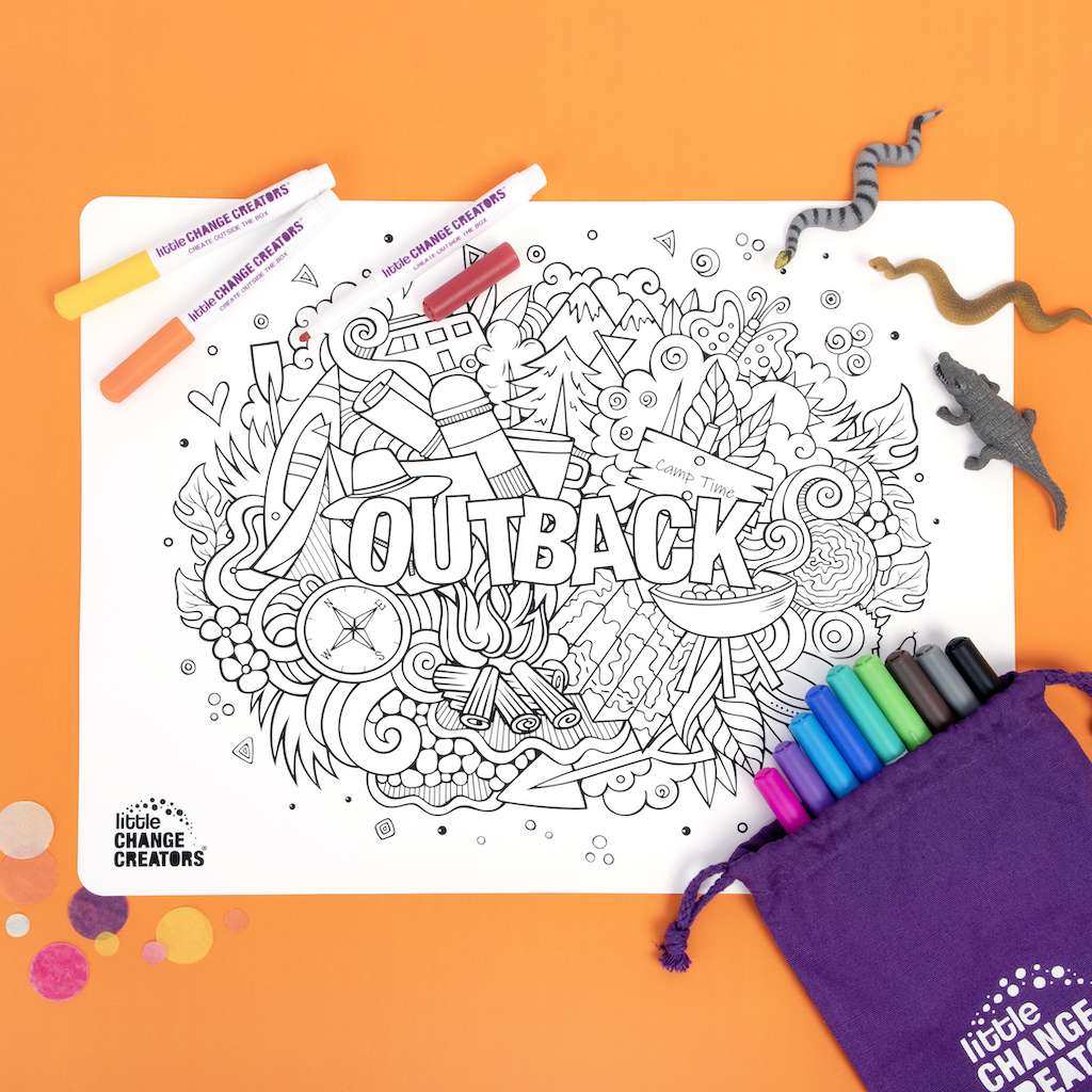 little Change Creators - OUTBACK Re-FUN-able™ Colouring Set