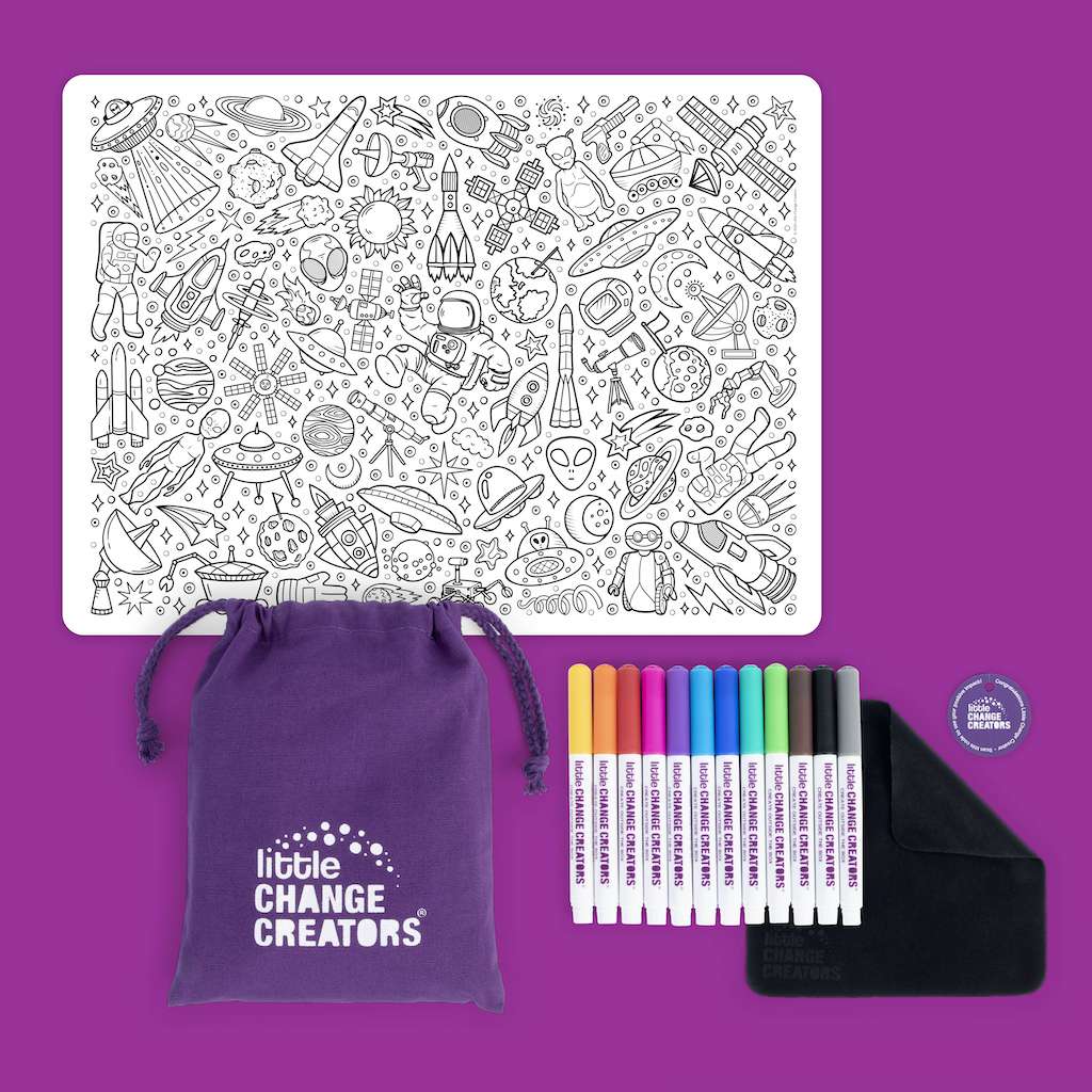 little Change Creators - OUTER SPACE Re-FUN-able™ Colouring Set