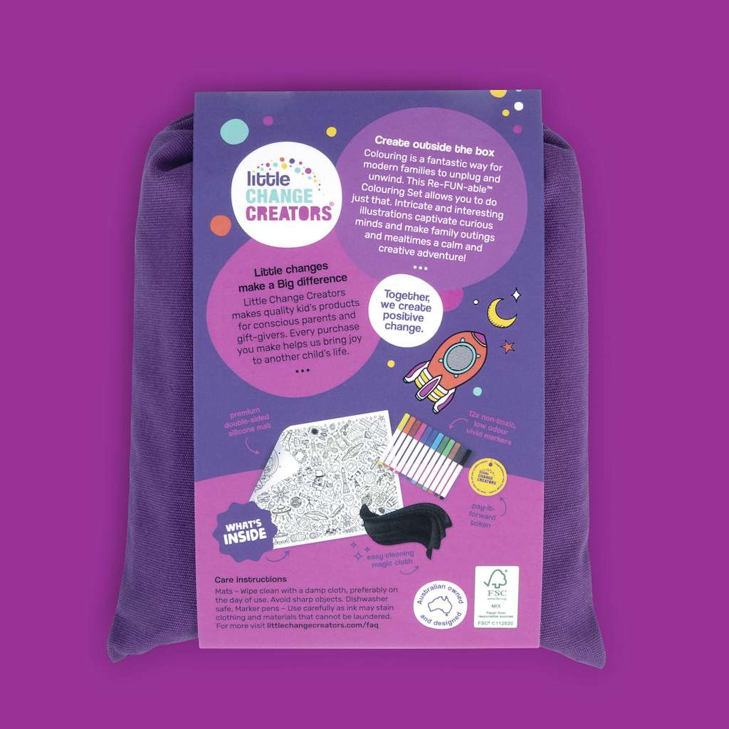 little Change Creators - OUTER SPACE Re-FUN-able™ Colouring Set