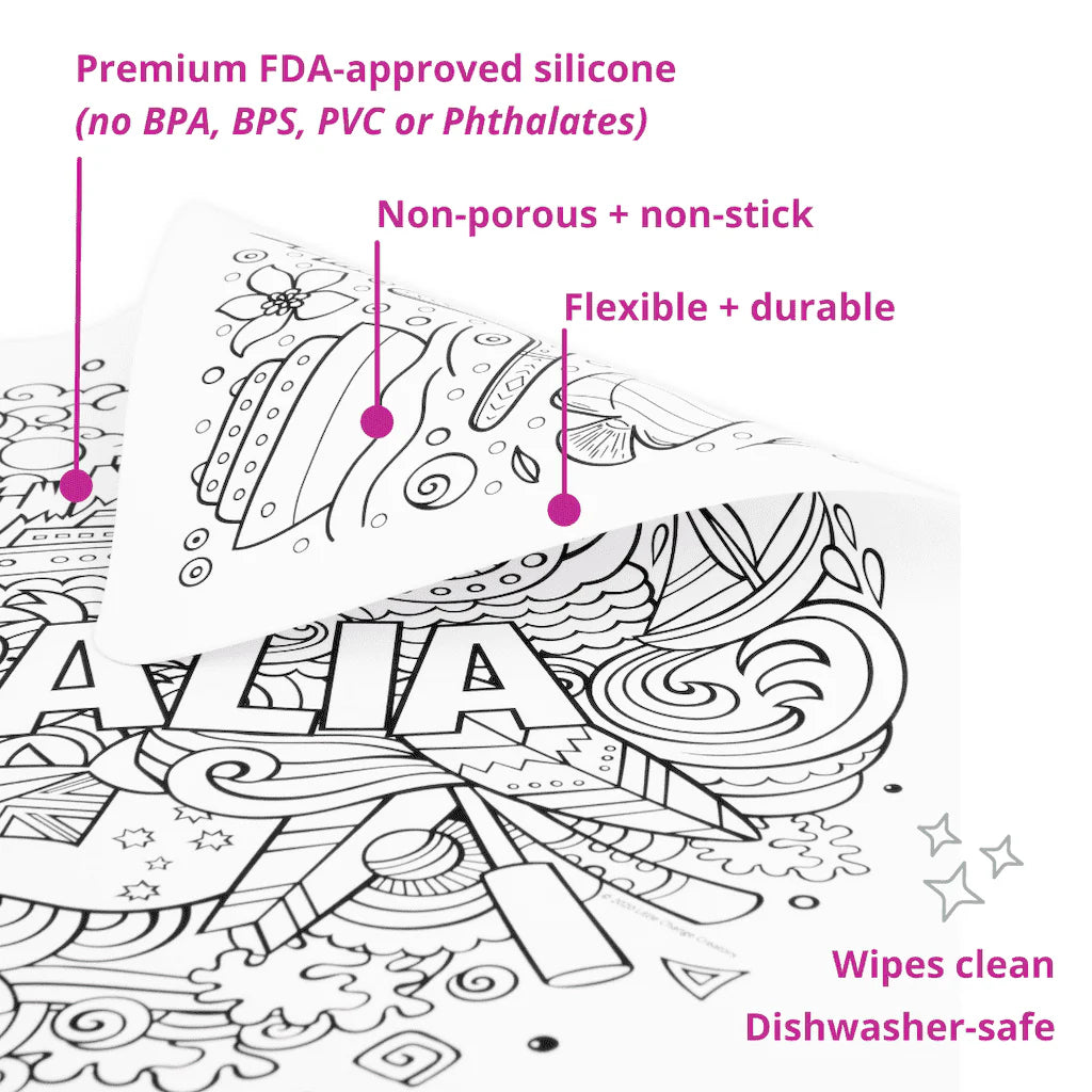 Little Change Creators - LARGE Reusable Silicone Colouring Set - Outer Space