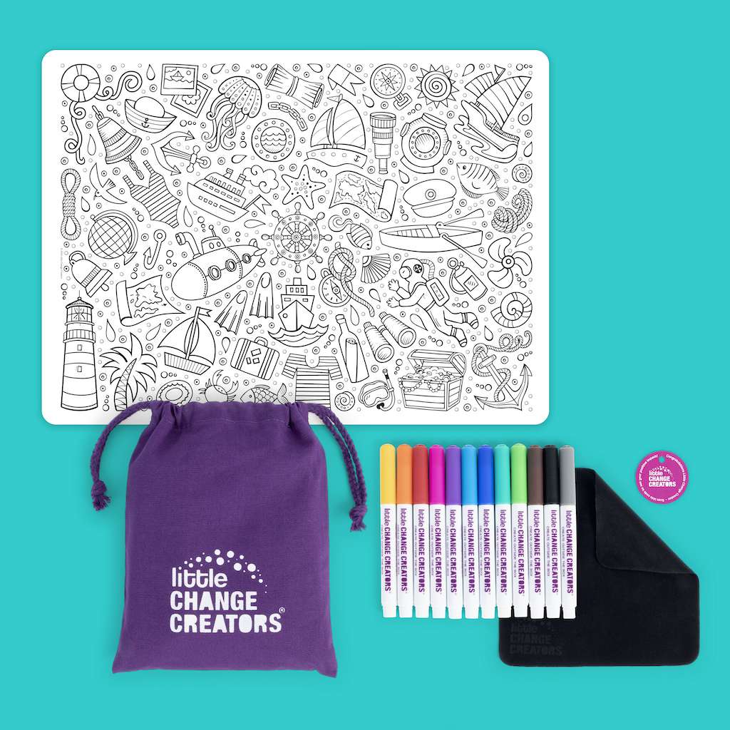 little Change Creators - SEASIDE Re-FUN-able™ Colouring Set