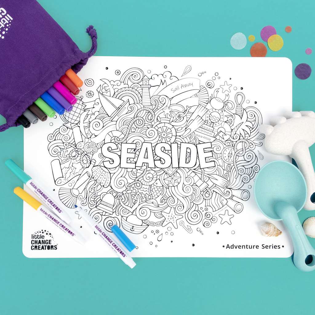 little Change Creators - SEASIDE Re-FUN-able™ Colouring Set