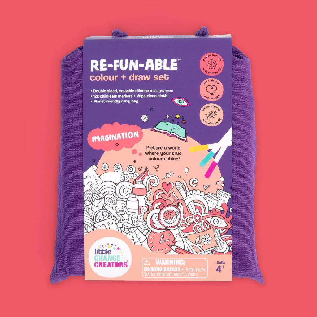 Little Change Creators - LARGE Reusable Silicone Colouring Set - Imagination