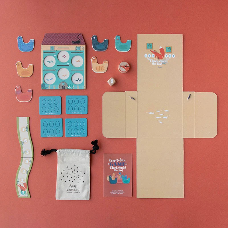 Londji Cooperative Pocket Game- Cluck, Cluck, The Fox!