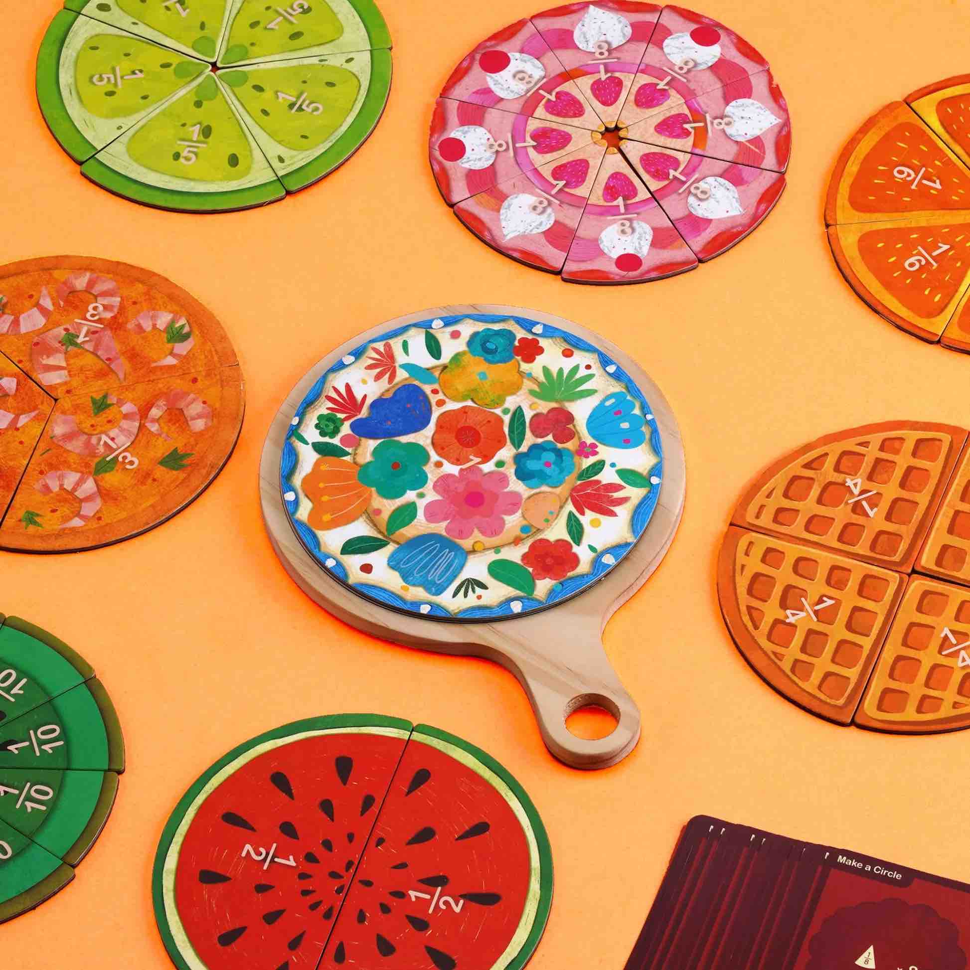 MierEdu - MI Maths Brain - Yummy Food Fraction Board