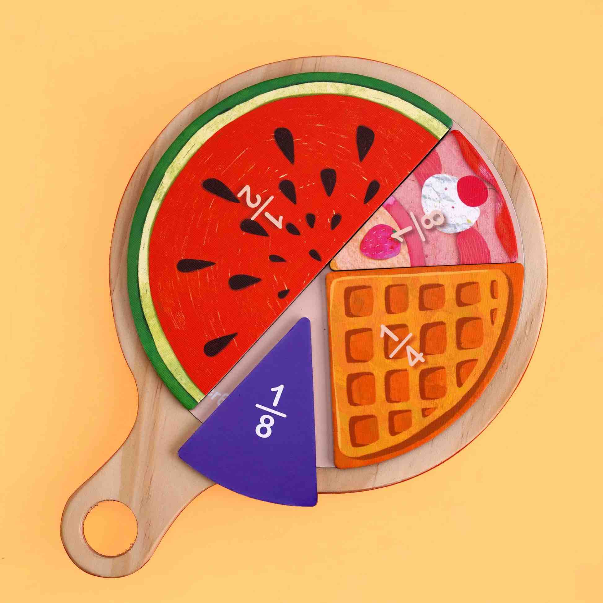 MierEdu - MI Maths Brain - Yummy Food Fraction Board