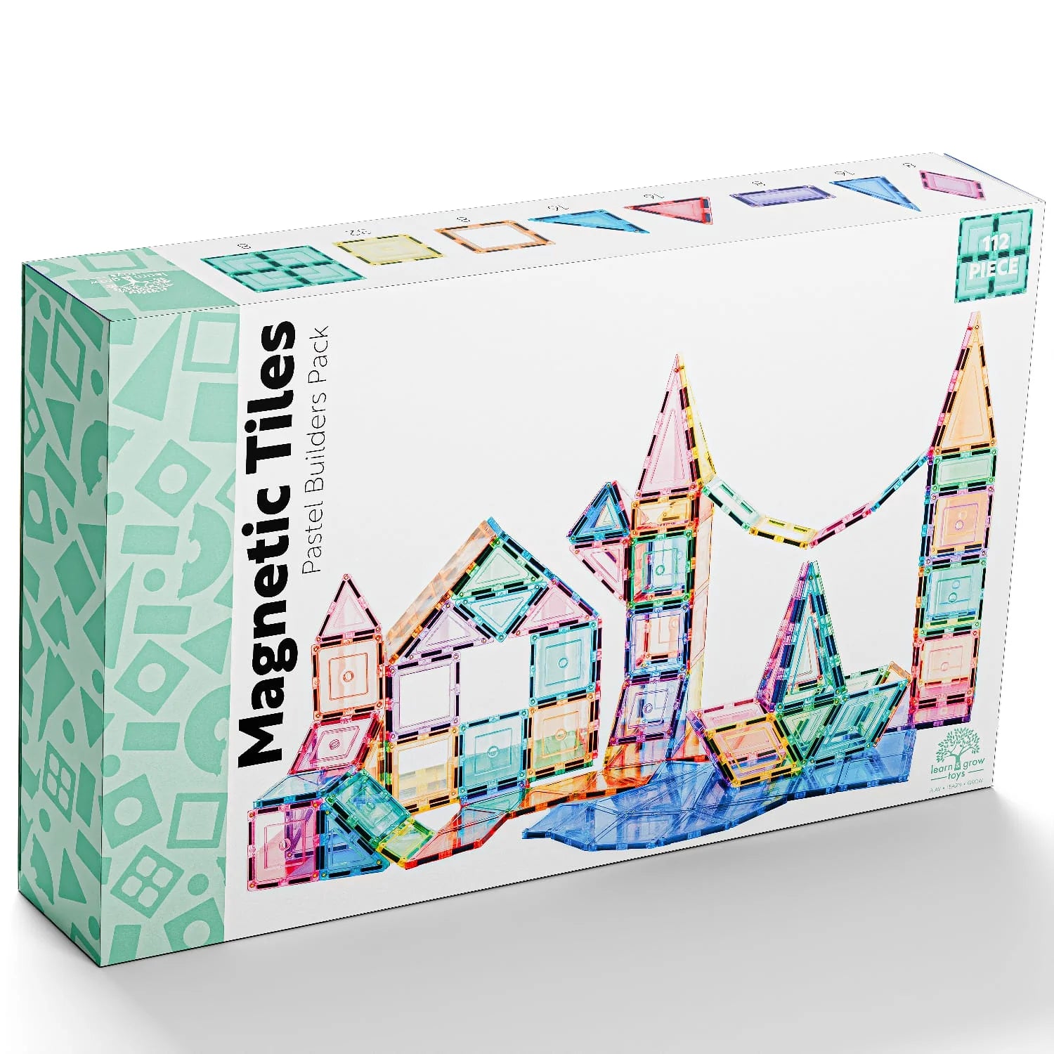 Learn & Grow Magnetic Tiles - Builders Pack ( Pastel ) - 112 Piece