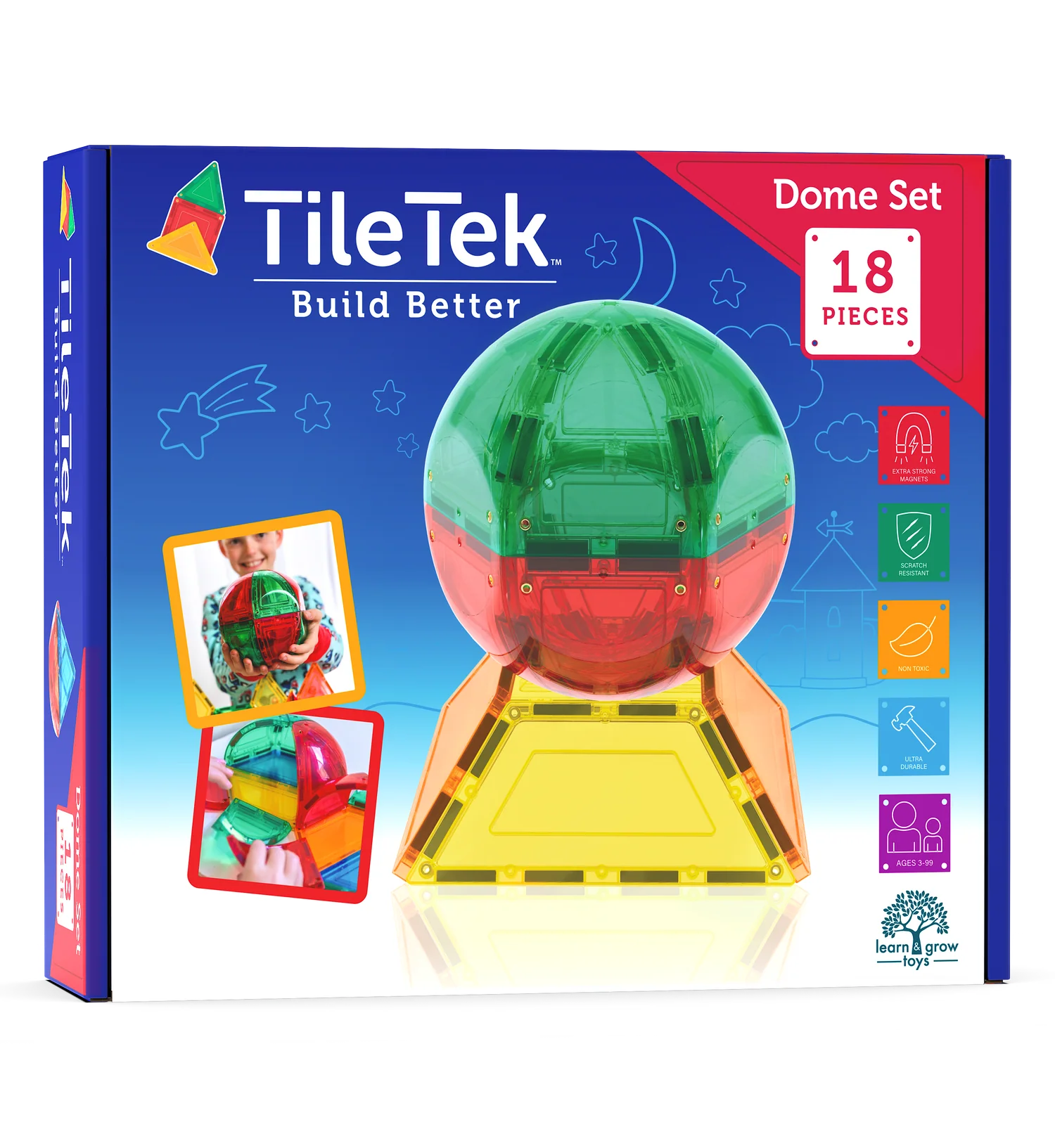 Tile Tek - 18 Piece Dome Tiles