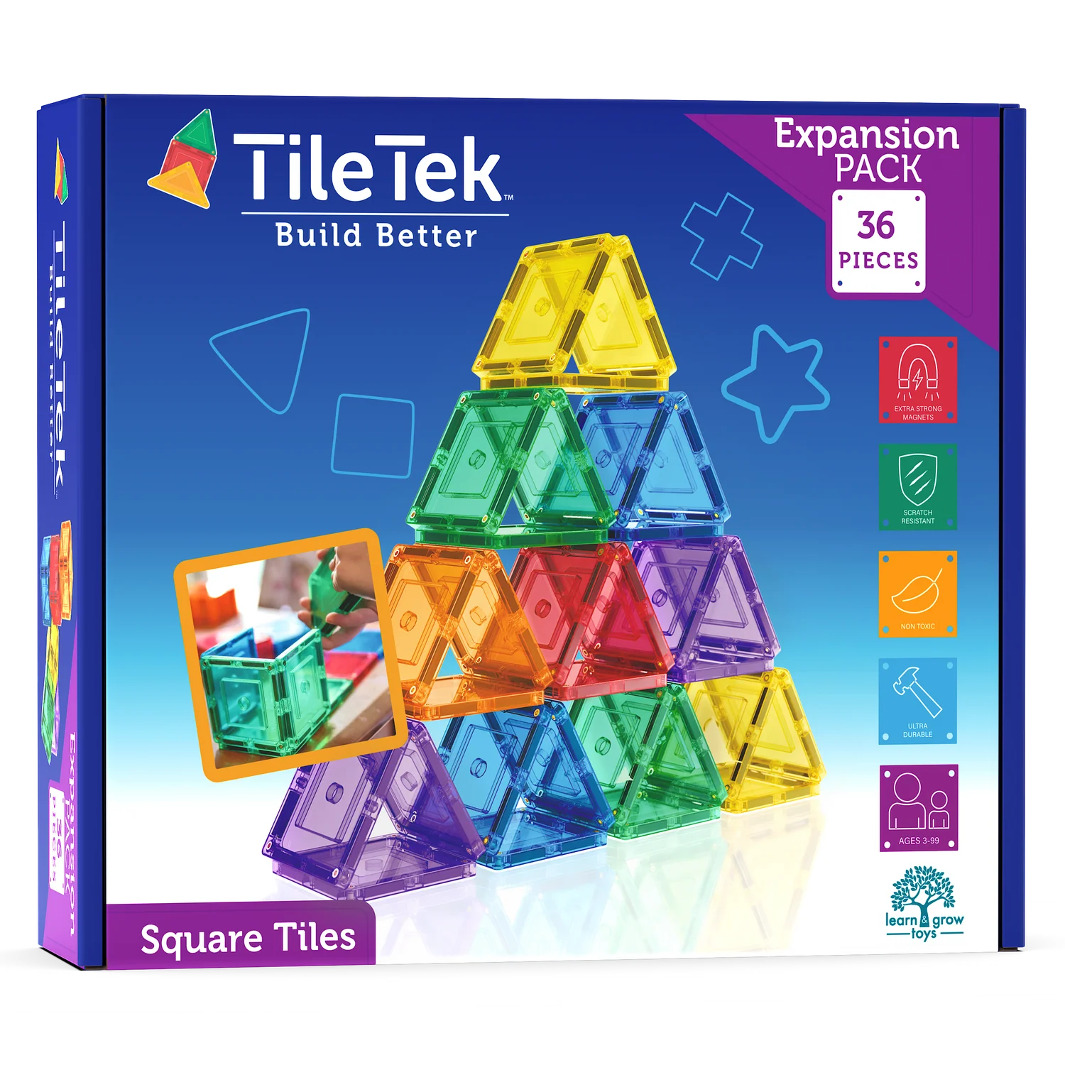 Tile Tek - 36 Piece Square Tiles