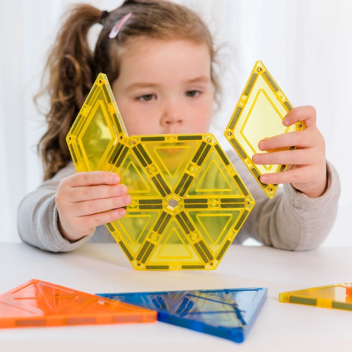 Learn & Grow Magnetic Tiles – Geometric Pack (36 Piece)