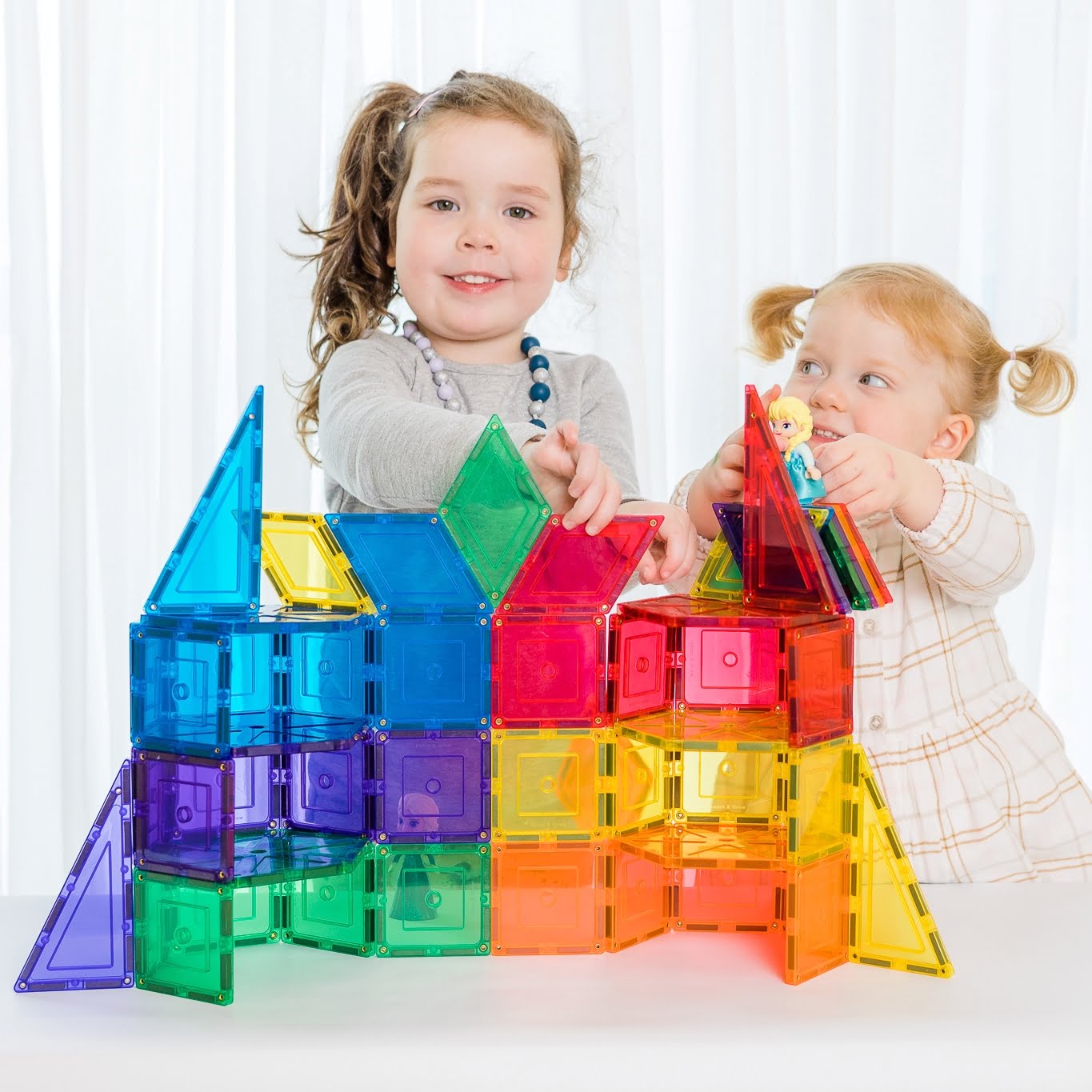 Learn & Grow Magnetic Tiles – Geometric Pack (36 Piece)