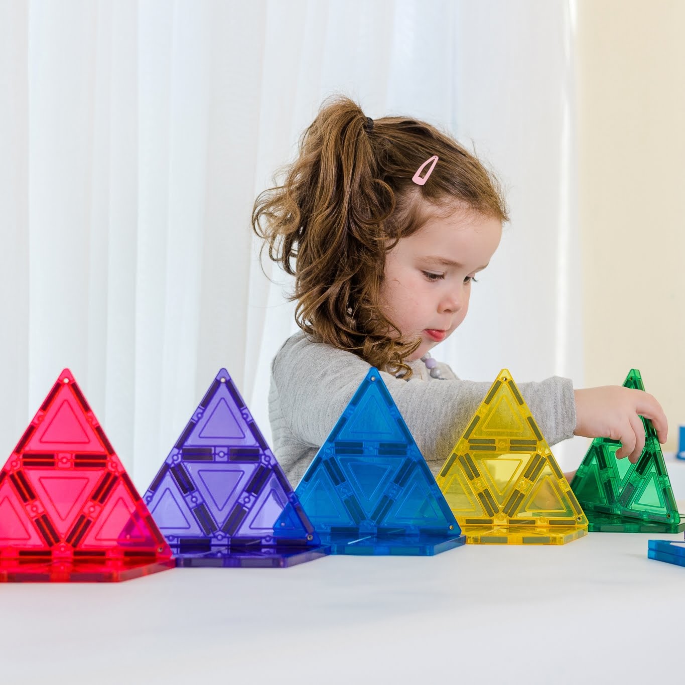 Learn & Grow Magnetic Tiles – Geometric Pack (36 Piece)